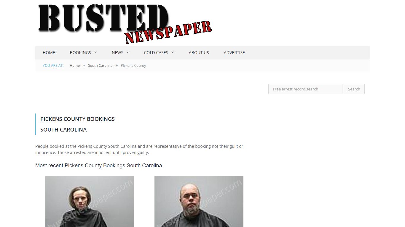 Pickens County, SC Mugshots - BUSTEDNEWSPAPER.COM